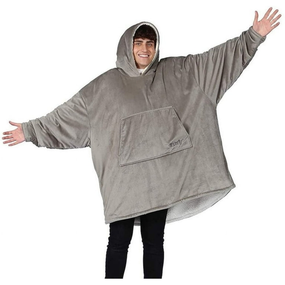 🆕The Comfy Original in Gray - Cozy Wearable Blanket Sherpa / Fleece Unisex OSFM - Picture 4 of 4